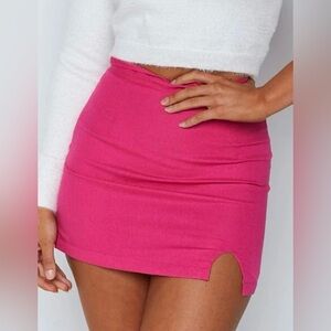 Just Quella High Waist Mini Bodycon Skirt, M (10)